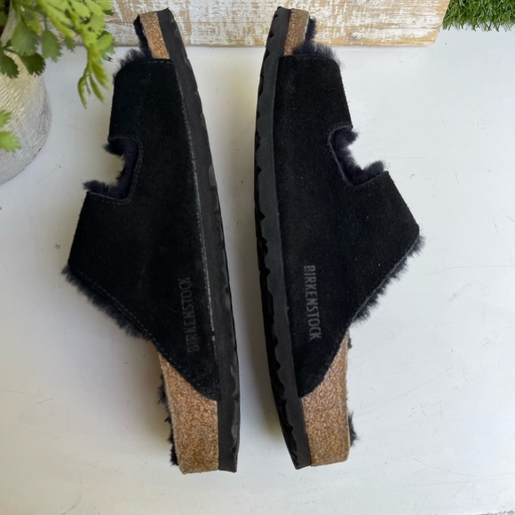 BIRKENSTOCK Arizona shearling fur black EU 38 US 7 - 7.5 Women - Picture 12 of 16